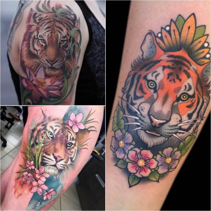 Tiikeritatuointi - Naisen tiikeritatuointi - Tiikeritatuointi tytöille - Tiger tattoo for girls