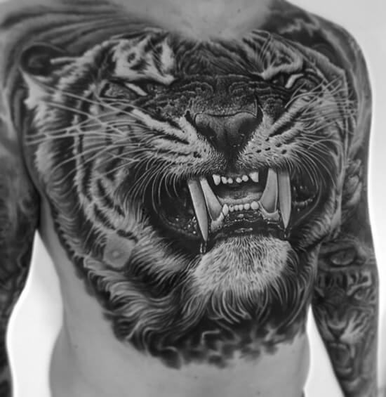 Tatouage d'un tigre