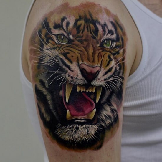 Tatouage d'un tigre