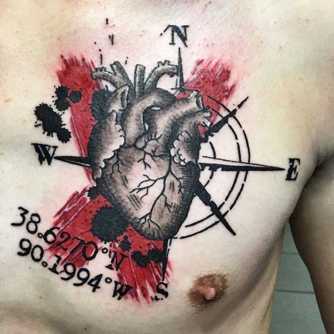 Tattoo Trash Polka - Tattoo Trash Polka Sleeve - Tattoo Trash Polka sur la poitrine