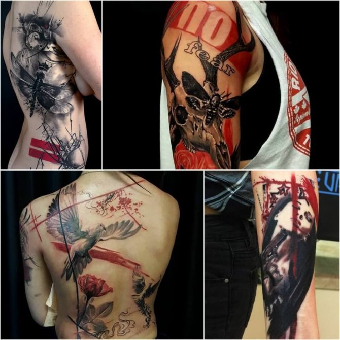 Tatouage trache polka - Tatouage trache polka pour femme - Tatouage trache polka pour filles