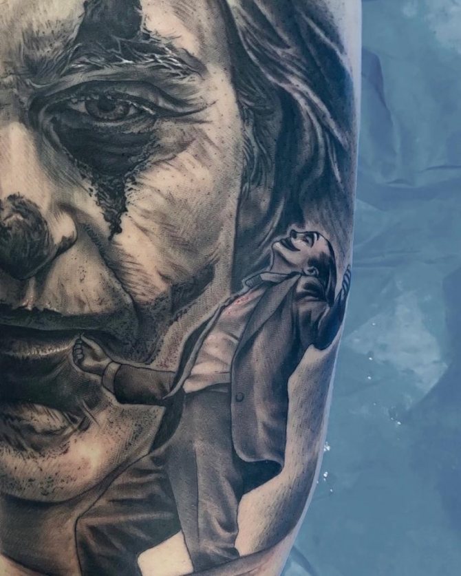 tattoo of a joker