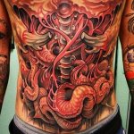 Tattoo im Stil von Bioorganic. Fotos, Skizzen, Bedeutung.