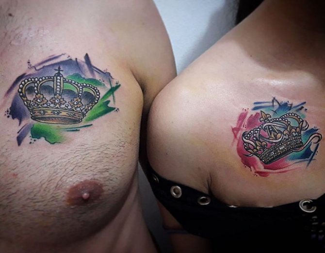 Tattoo in the shape of a crown