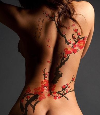 Tatouage de fleurs de cerisier