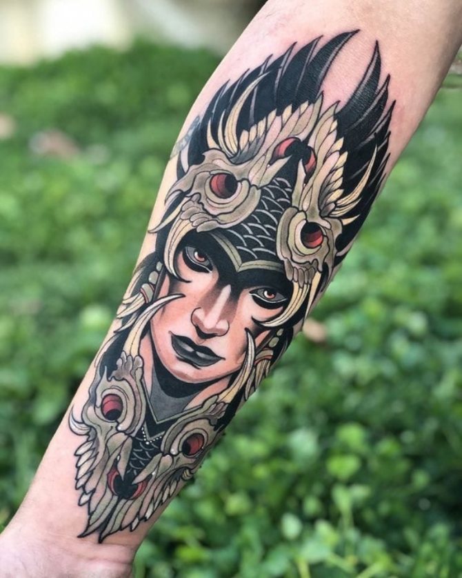 tätoveering Valkyrie tüdrukutele