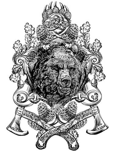 Tetování Vikingů a Slovanů. Náčrtky, fotografie, význam