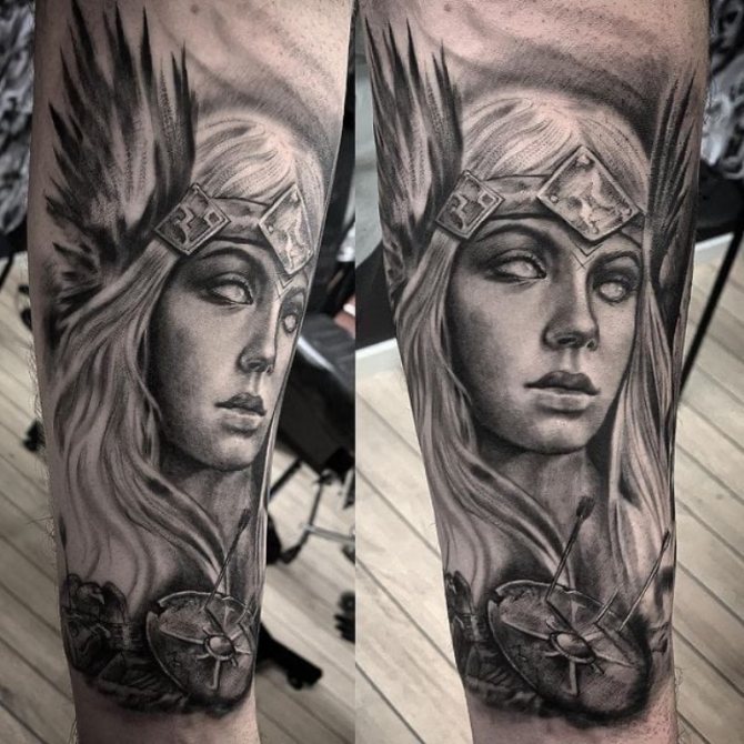 vikings valkyrie tätoveering