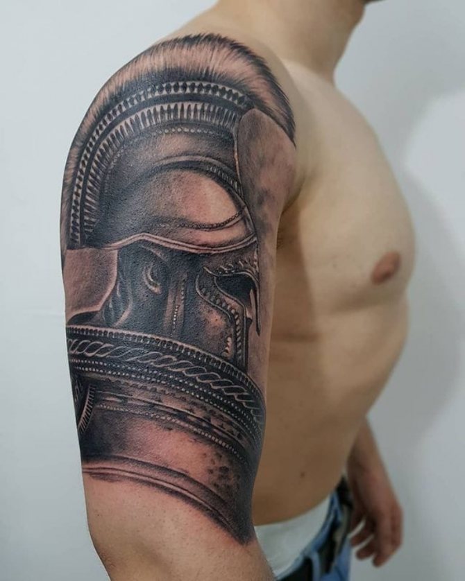 τατουάζ πολεμιστής Σπαρτιάτης