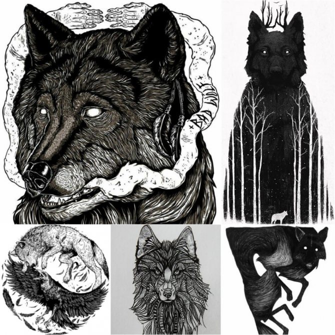 Tattoo Wolf - Esquisses de Tattoo Wolf - Esquisses de Tattoo avec Wolf