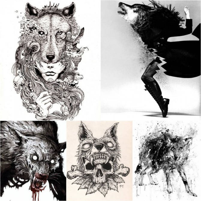 Tattoo Wolf - Esquisses de Tattoo Wolf - Esquisses de Tattoo avec Wolf