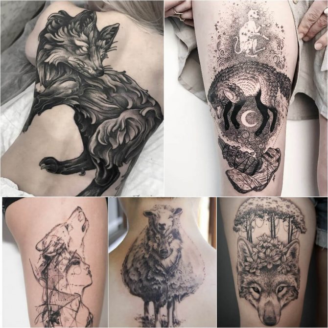 Tatouage loup - Tatouage loup pour filles - signification et croquis du tatouage loup