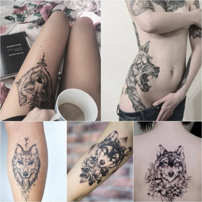 Tatouage de loup - tatouage de loup pour les filles - signification et croquis du tatouage de loup