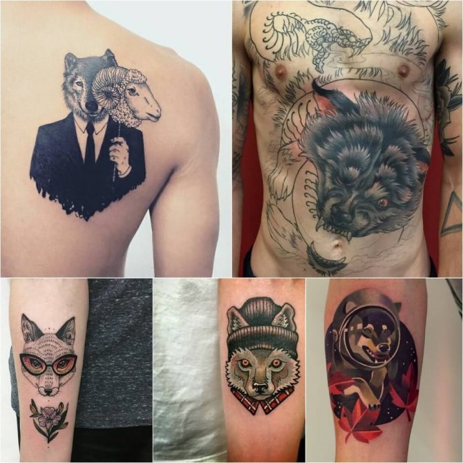 Tatouage de loup - Tatouage de loup pour hommes - Tatouage de loup masculin - Signification et croquis du tatouage de loup