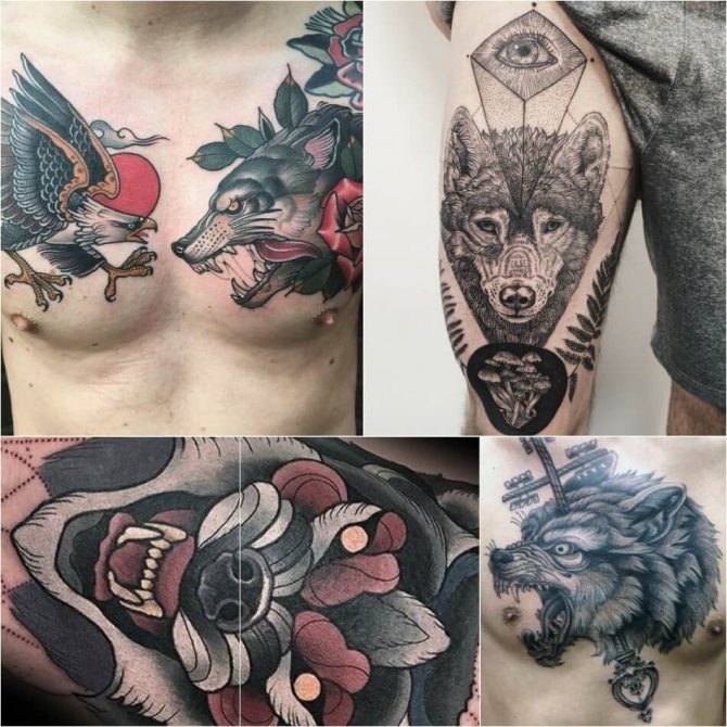 Tatouage Loup - Tatouage Loup pour Hommes - Tatouage Loup Masculin - Signification et Esquisse du Tatouage Loup