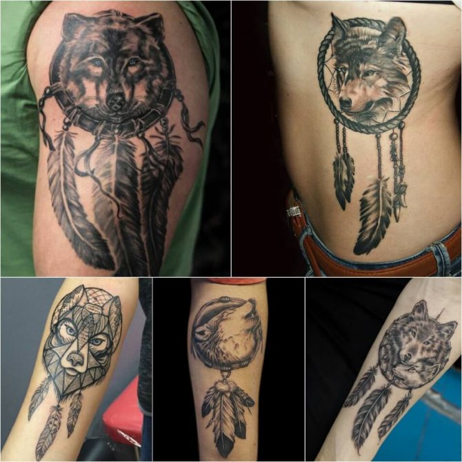 Tattoo loup - Subtilité du tatouage loup - Tatouage attrape-rêves avec loup