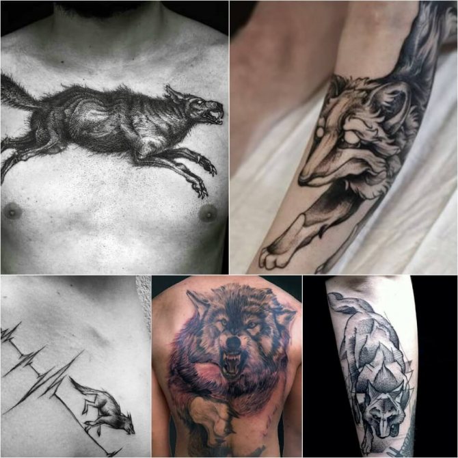 Tatouage loup - Subtilité du tatouage loup - Tatouage loup en fuite - Tatouage loup en fuite