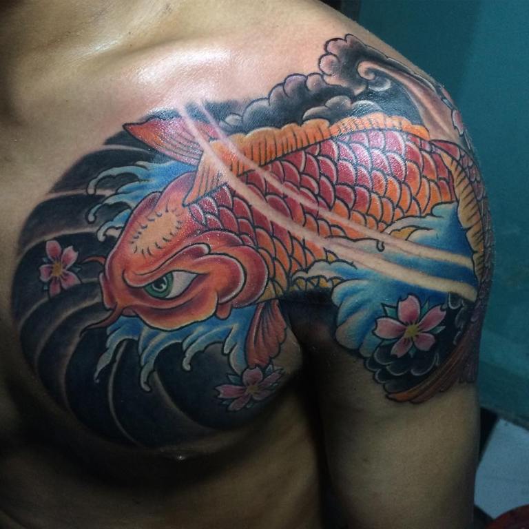 Japanese carp tattoo