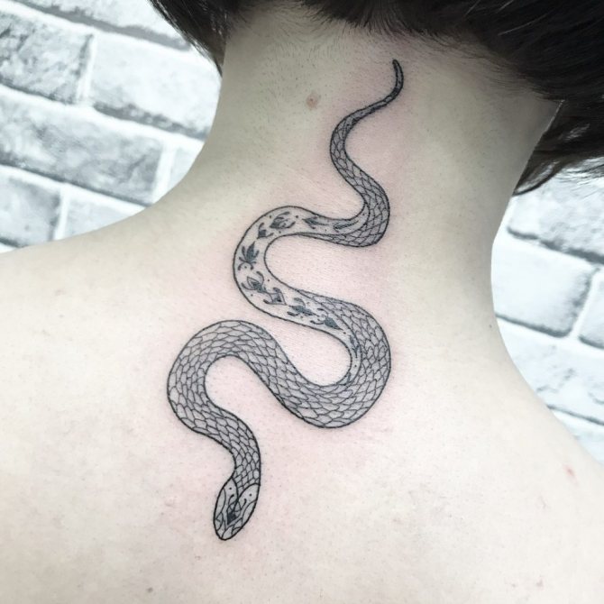kígyó tetoválás