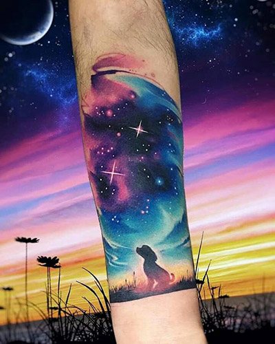 Tatuaje del cielo estrellado. Significado