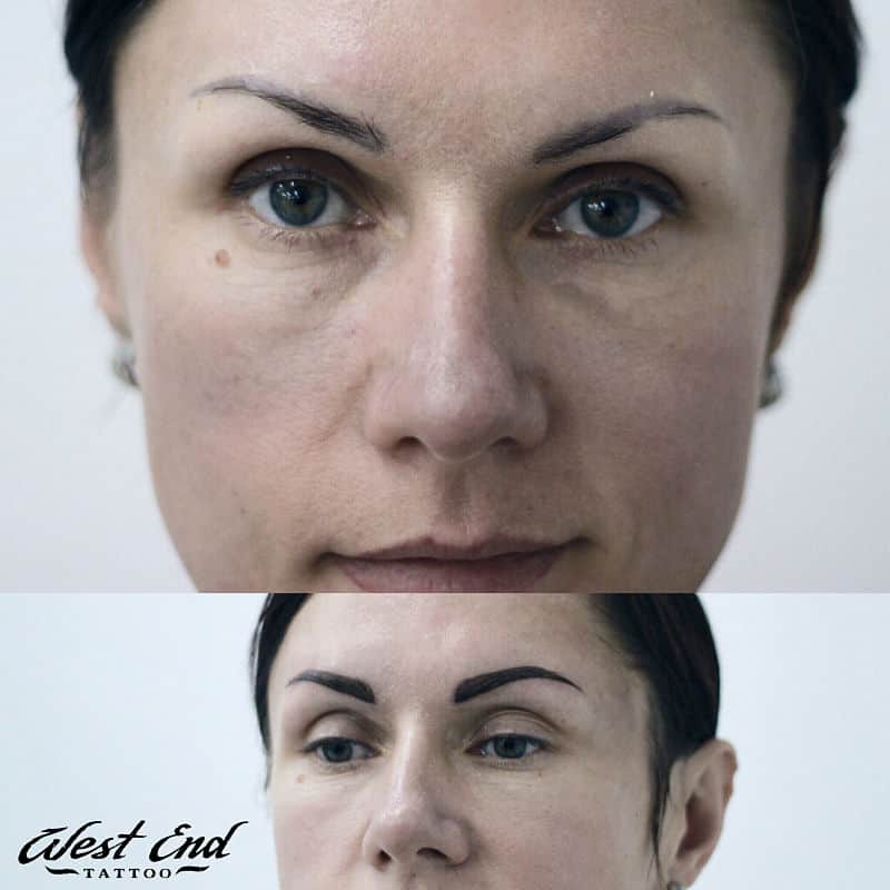 眉毛のタトゥー: ビフォーアフター写真