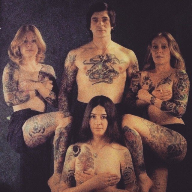 Personnes tatouées 1970