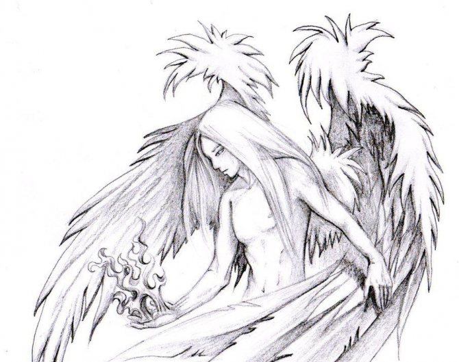 Tatuaggio ragazza angelo