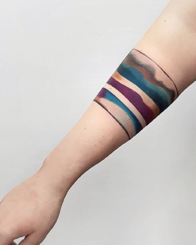 tetování náramku na zápěstí