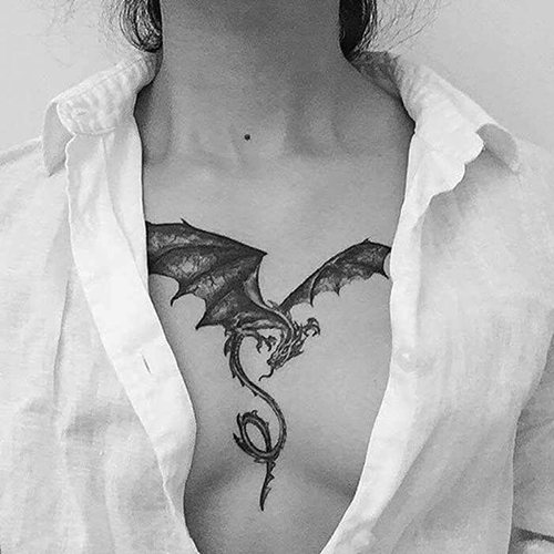 Tatouage d'un dragon. Photo, signification, croquis pour filles, hommes. Photo