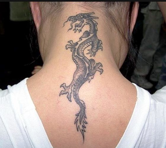 Tatouage d'un dragon. Photo, signification, croquis pour filles, hommes. Photo