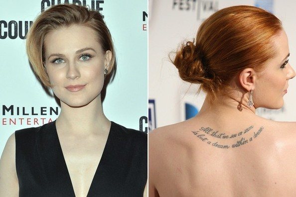 Tattoo of Evan Rachel Wood