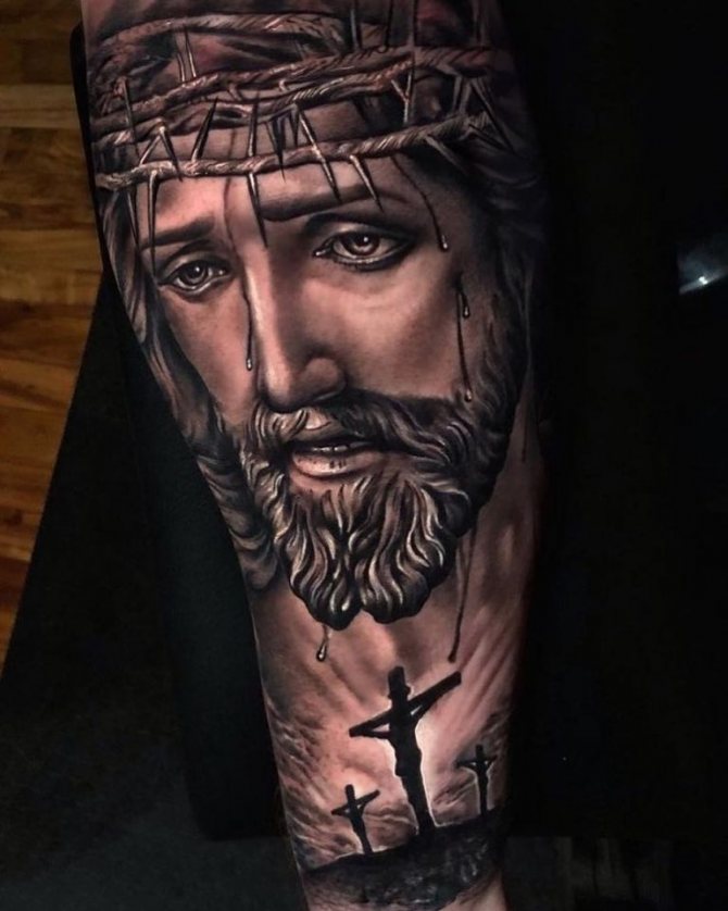tatuaje de jesucristo