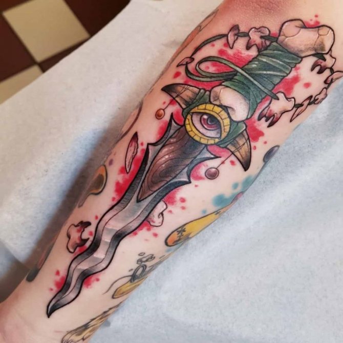 signification de la dague de tatouage