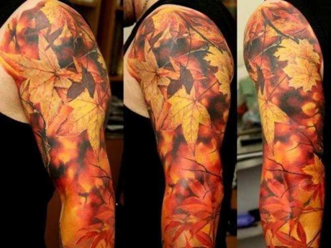 Кленов лист Татуировка и значение