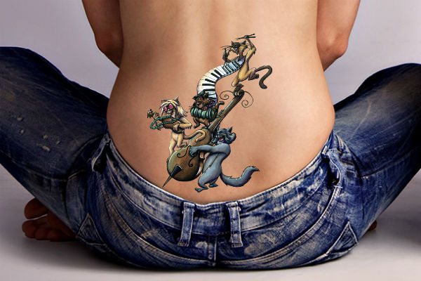 Katzen-Tattoo-Foto