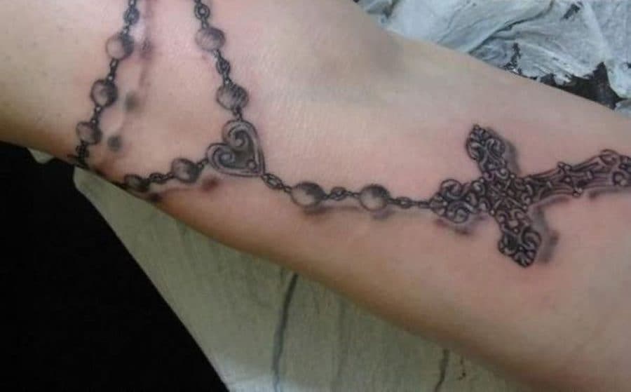 Tattoo of a cross
