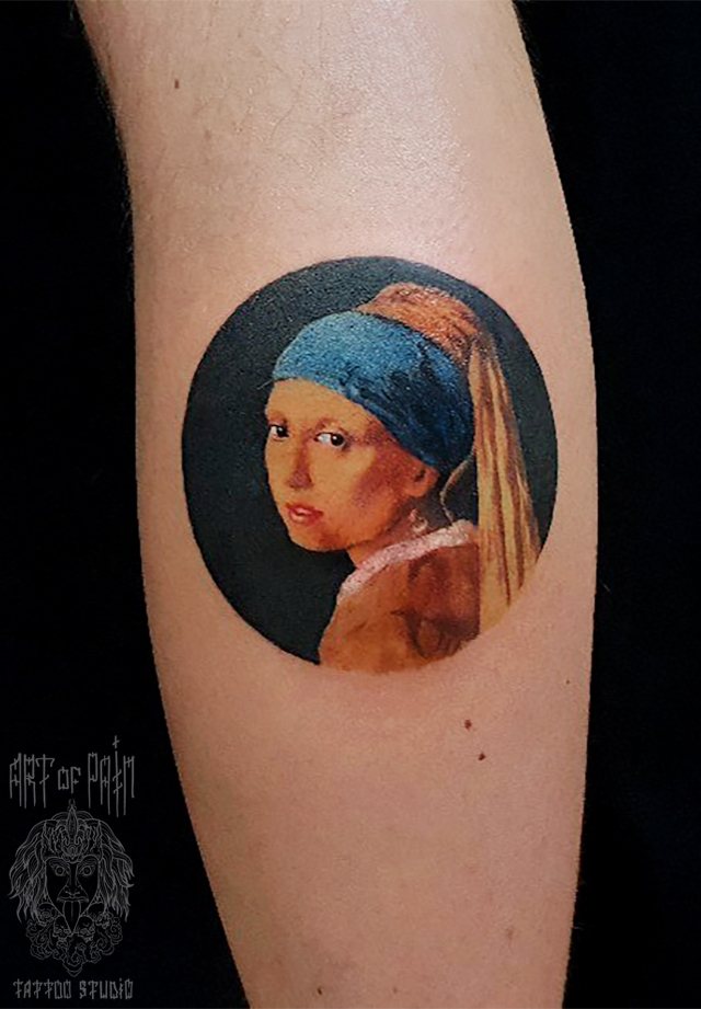 Hand Tattoo: Girl with a Pearl Earring
