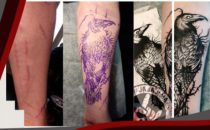 Татуировка върху белези