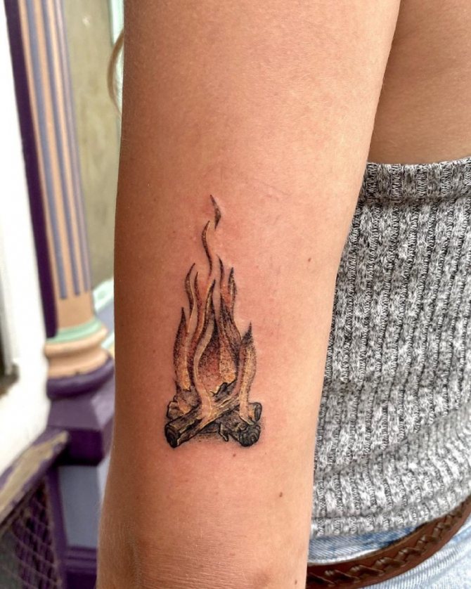 tatouage de feu
