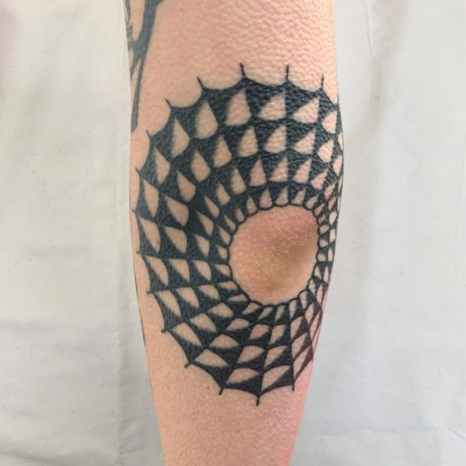 tatouage toile d'araignée