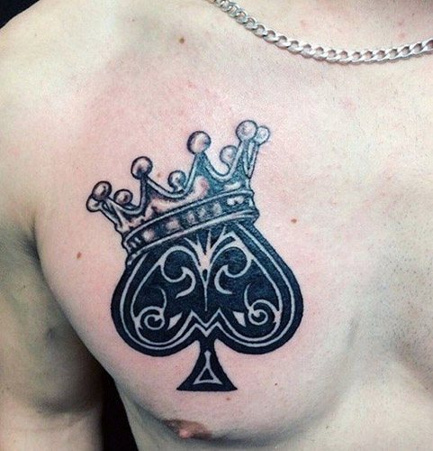 Tattoo of Spades. Signification de la couleur de pique chez les femmes, les hommes