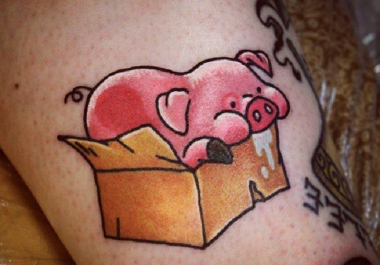 tatouage d'un cochon
