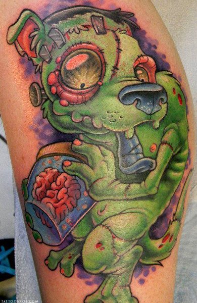 Uuden koulun tyyli tatuointi