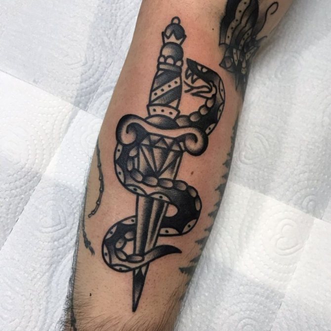 signification du tatouage de serpent sur la zone