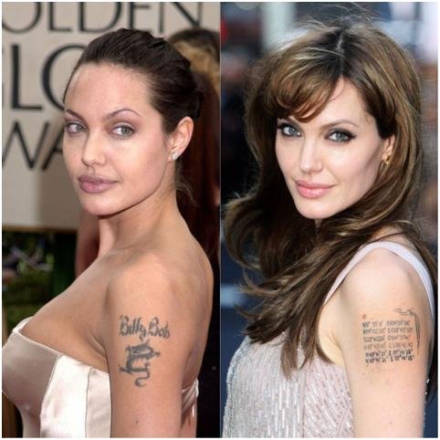 Angelina Jolie tetování