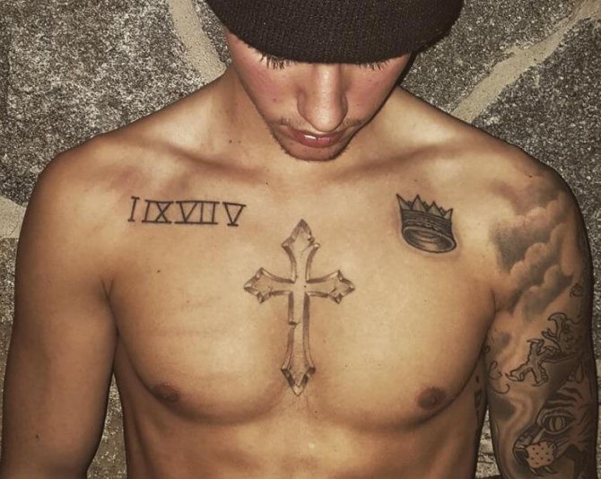 Tatouages de Justin Bieber