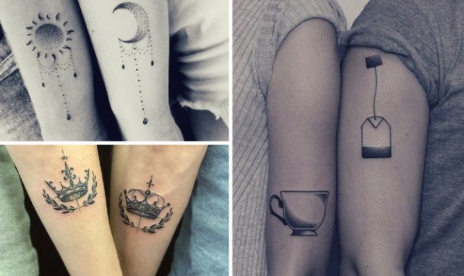 女子の二の腕にタトゥー、涙に男性、碑文。写真