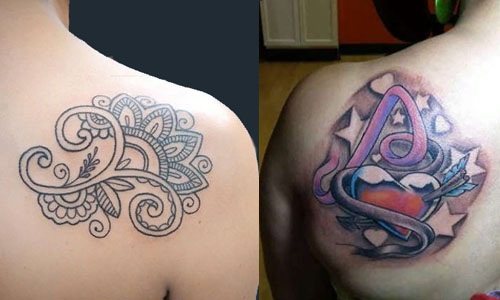 Tatouage sur l'omoplate pour les filles. Photos, idées, croquis, traductions, oiseaux, fleurs, motifs, personnages...