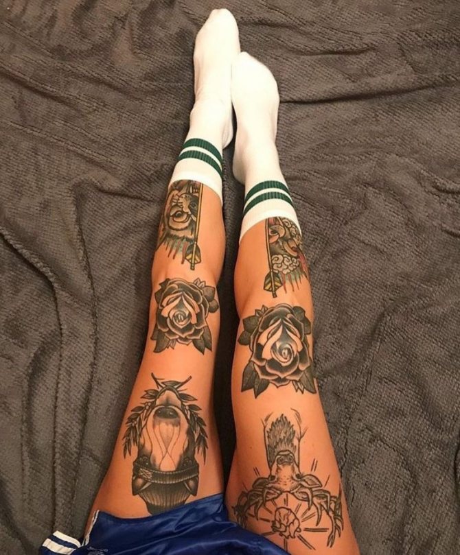 Tatuajes en la pierna de las chicas
