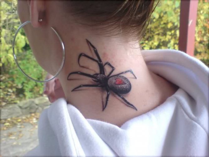 Tatouages sur le cou des filles